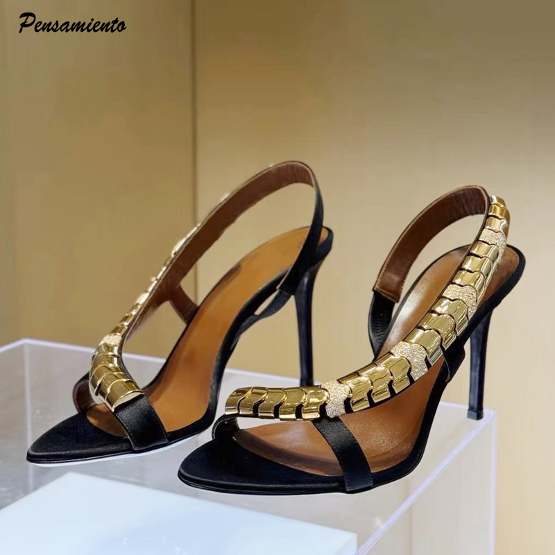 Summer Clothing Items - Luxury Rhinestones Sequined Satin Women Gladiator