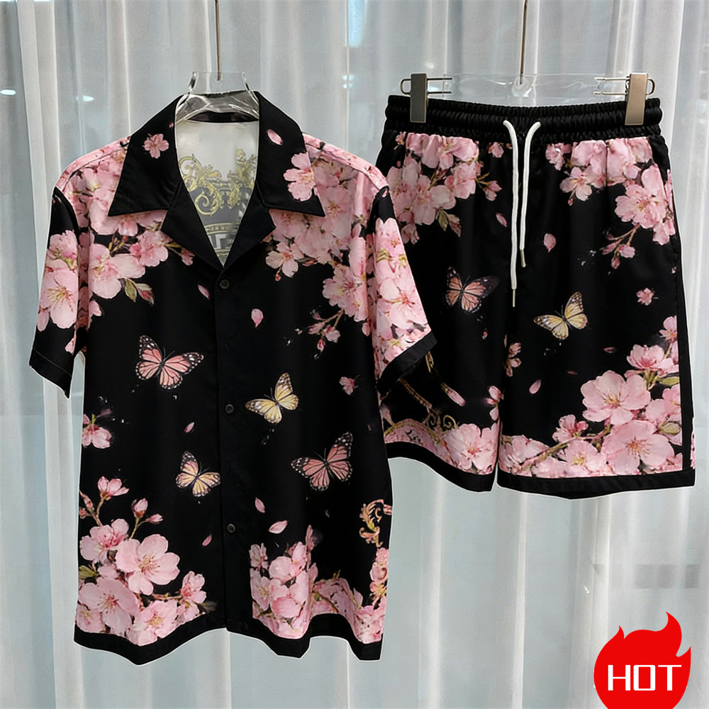Summer Clothing Line - Digital printed men's set fashion two-piece