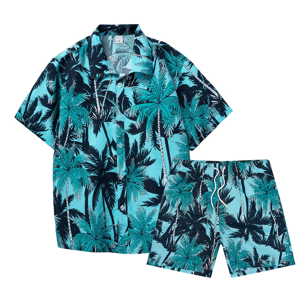 Beach Shirt Hawaiian - Hawaiian Coconut Tree 3D Print Men