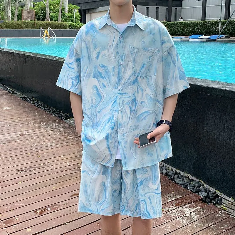 Beach Shirt Hawaiian - Men's Hawaiian Beach Tie Dye Shirt