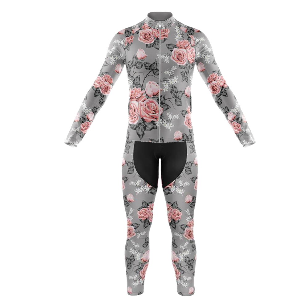 Summer Clothing Options - Exotic Rose Long Sleeve Cycling Jersey