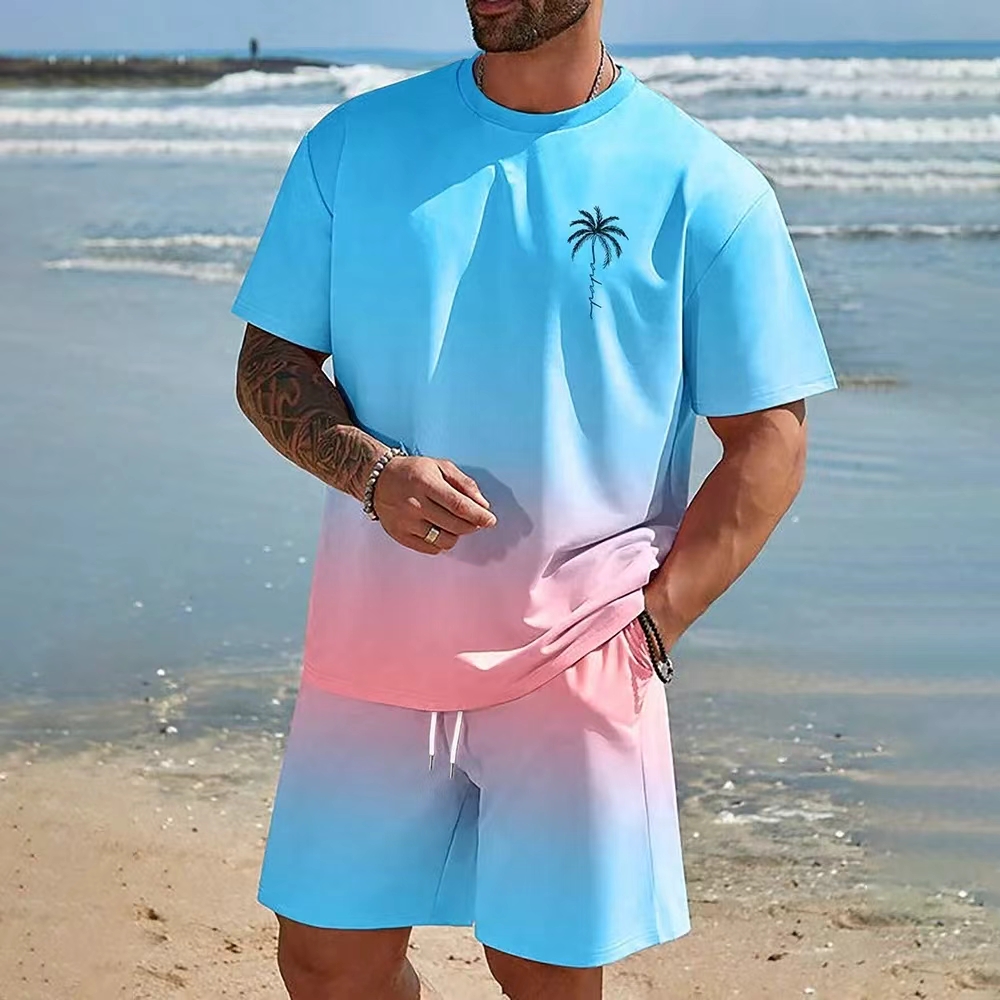Beach Shirt Hawaiian - Summer Men's Two-piece Set: Hawaiian Fashion