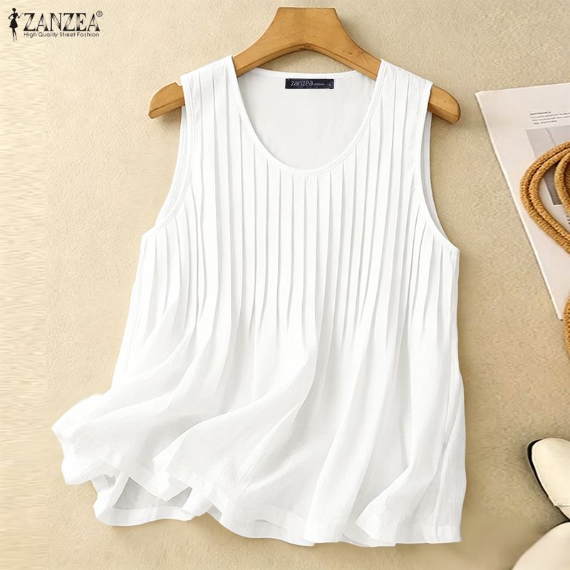 Summer Clothing For Plus Size Women - ZANZEA Woman Summer Pintuck Tank Top