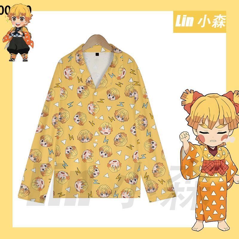 Summer Away Clothing - Summer Cute Demon Slayer Zenitsu Pajamas