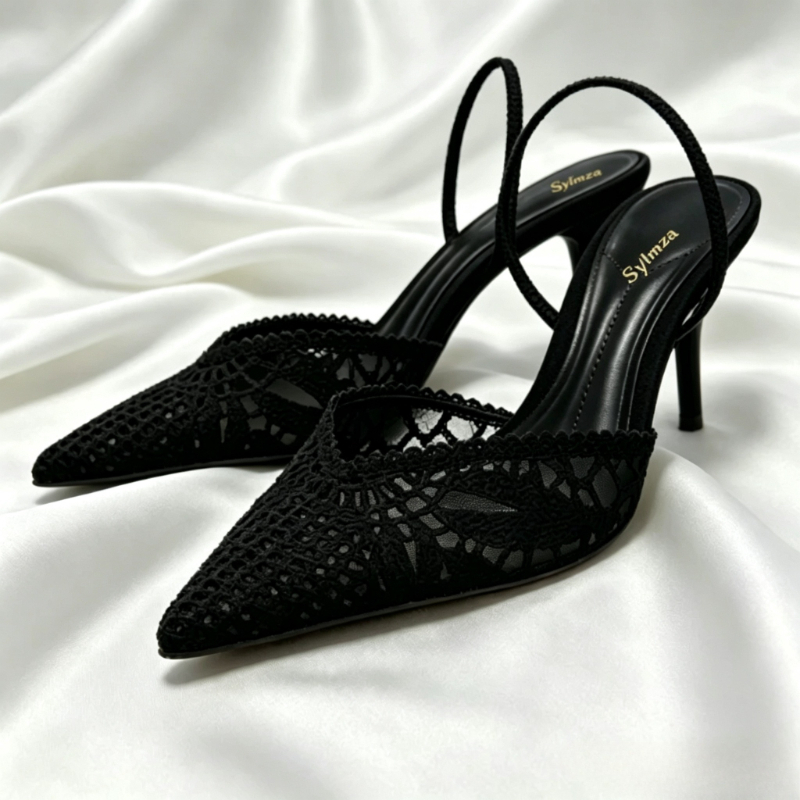 Summer Clothing Items - Novely Hollow Woven Design Heels for