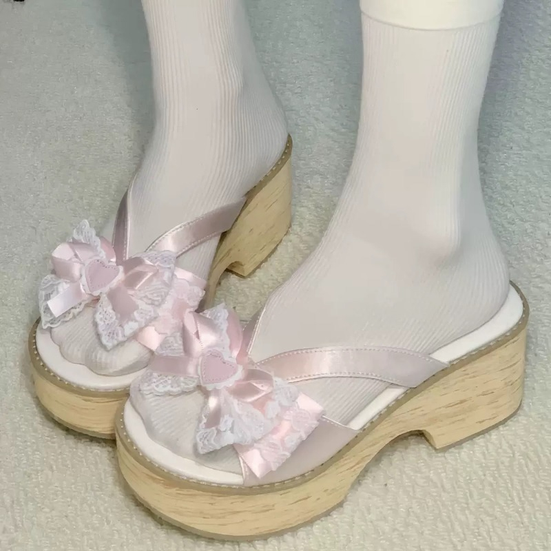 Summer Clothing Items - Sweet Bow Wood Grain Thick Bottom