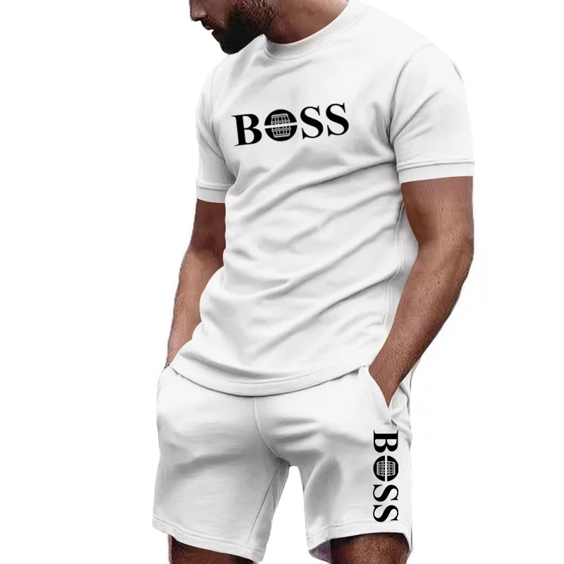Summer Clothing Line - Men's two-piece sportswear short sleeved T-shirt