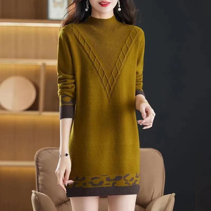 Summer Jumper Clothing - Women Pullover Sweater Half High Collar