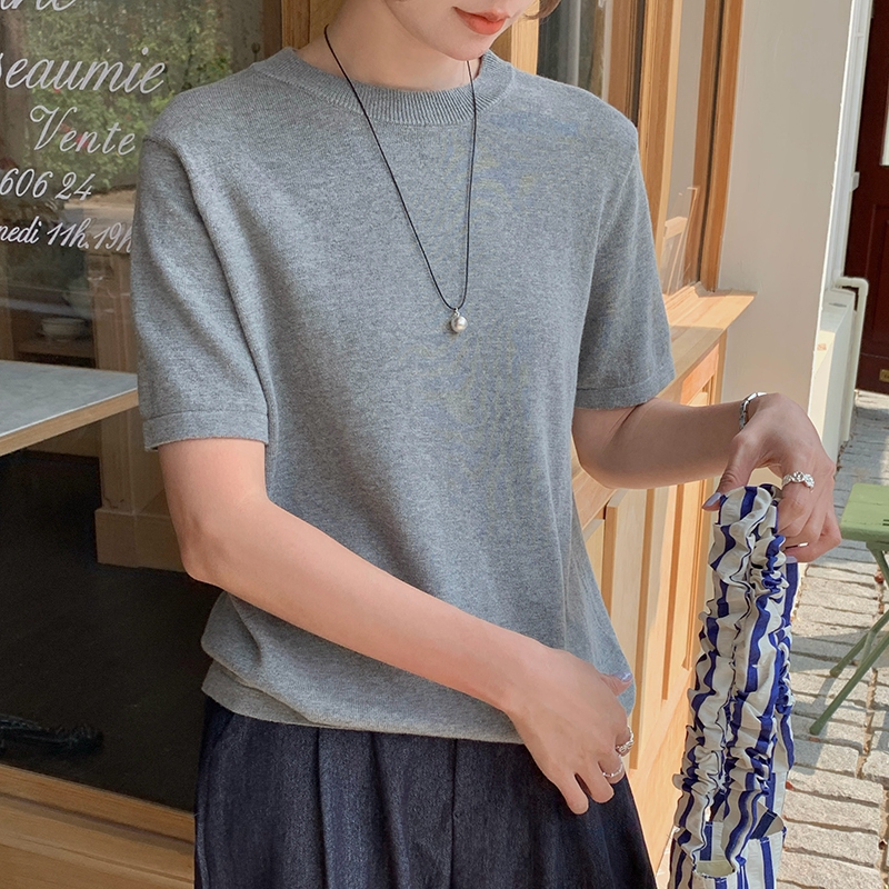 Summer Jumper Clothing - Spring Summer Woman Cotton Sweater Round