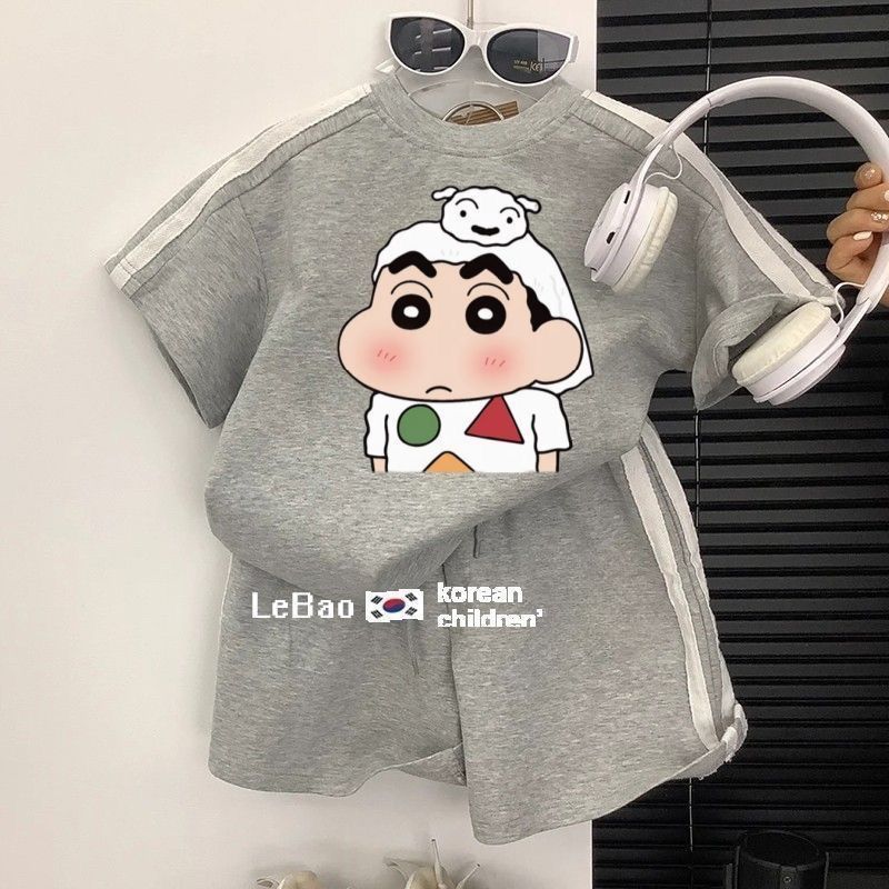 Summer Away Clothing - Kawaii Kids Crayon Shin Chan Print
