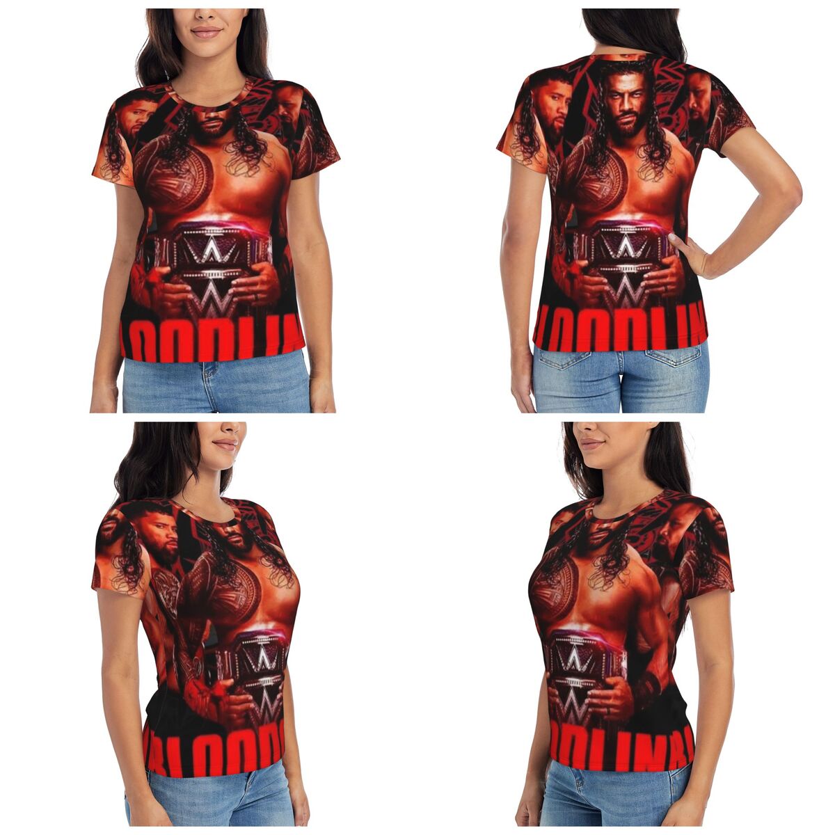 Summer Reign Clothing - Wrestler Roman Reigns Wrestling T-Shirt Women