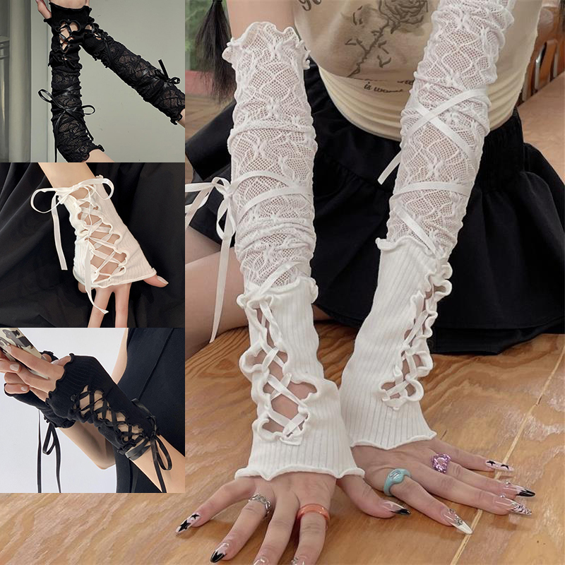Women Lace‑Up Fingerless Arm S - Summer Clothing Accessories recension och pris