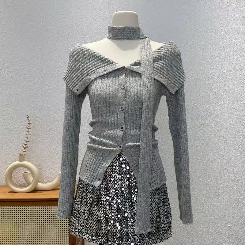 Y2K Korean Sweaters Turn-Down  - Summer Jumper Clothing recension och pris
