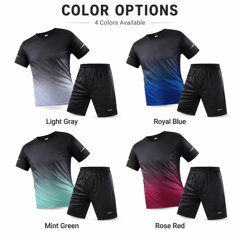 Men Quick Dry Sportswear Set 2 - Summer Clothing Line recension och pris