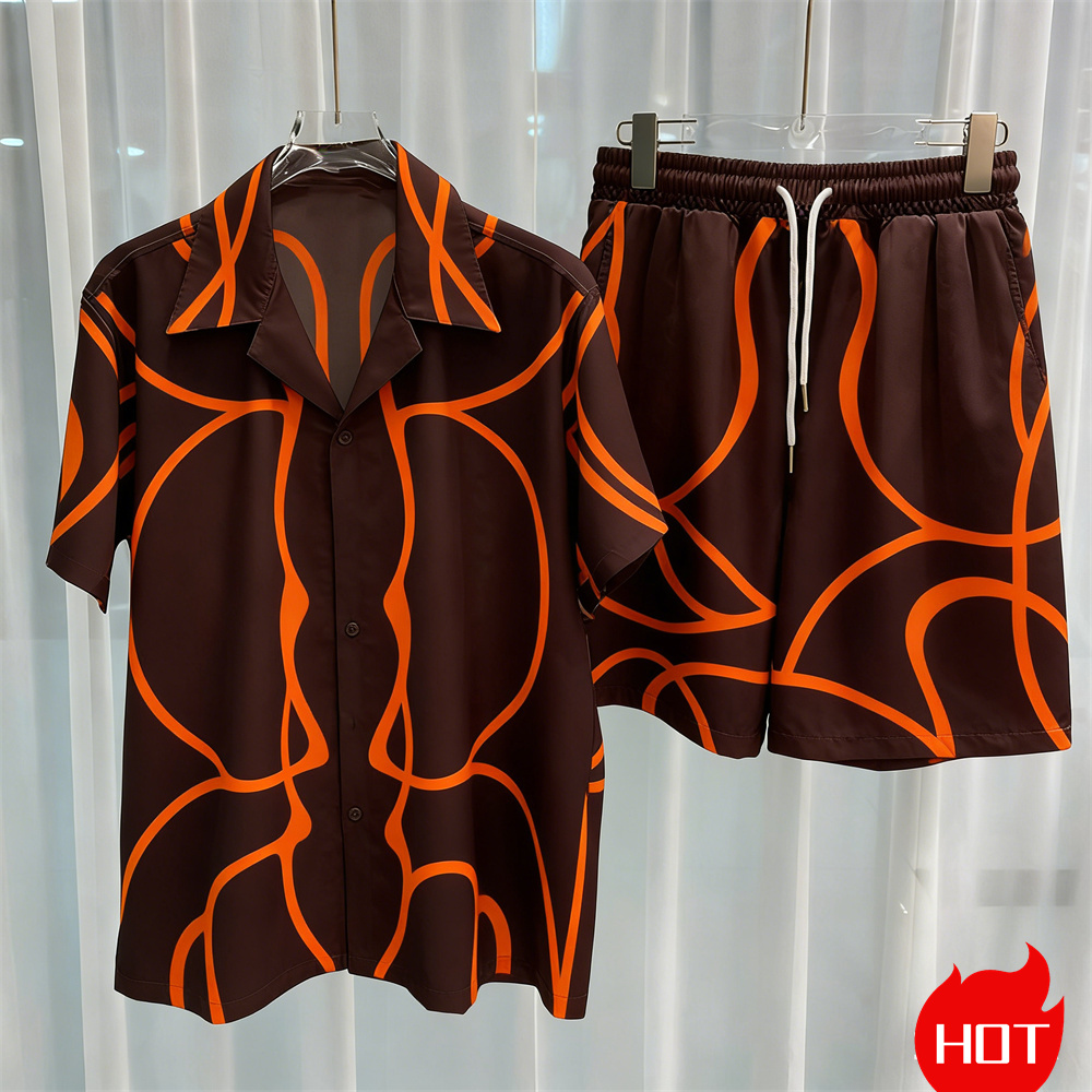 Digital printed men's set fash - Summer Clothing Line recension och pris