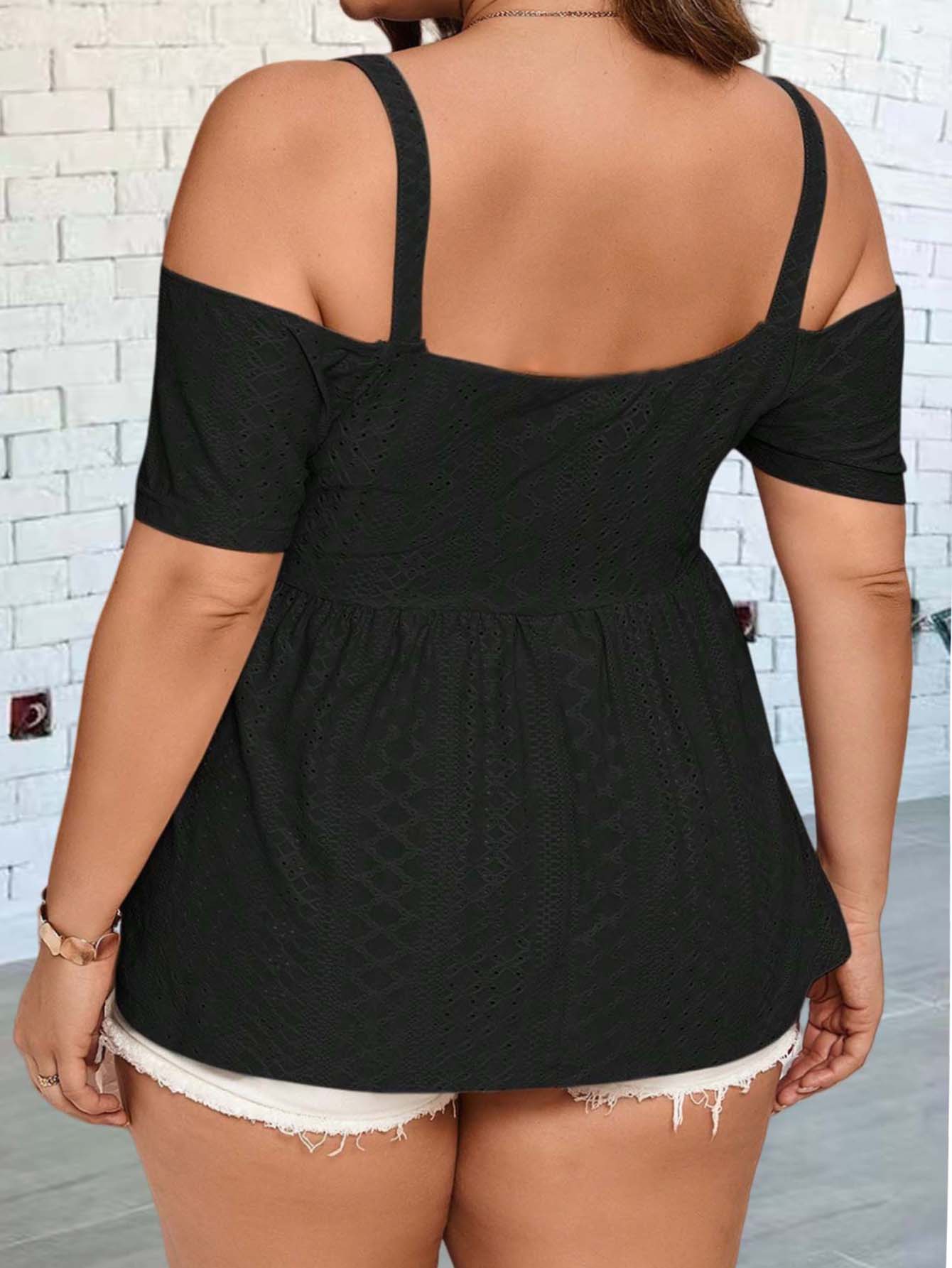 Elegant off-shoulder vest suit - Summer Clothing For Plus Size Women recension och pris