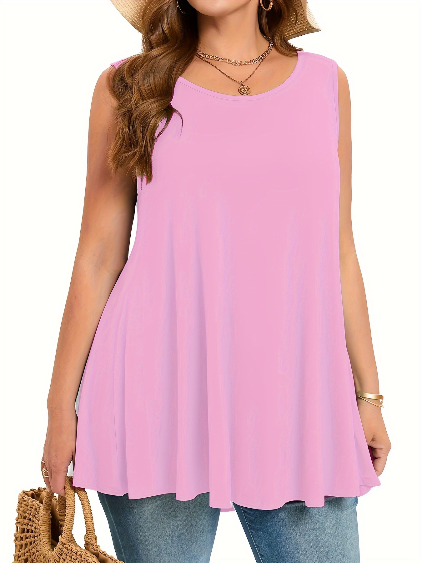 Plus Size Simple Solid Tank To - Summer Clothing For Plus Size Women recension och pris