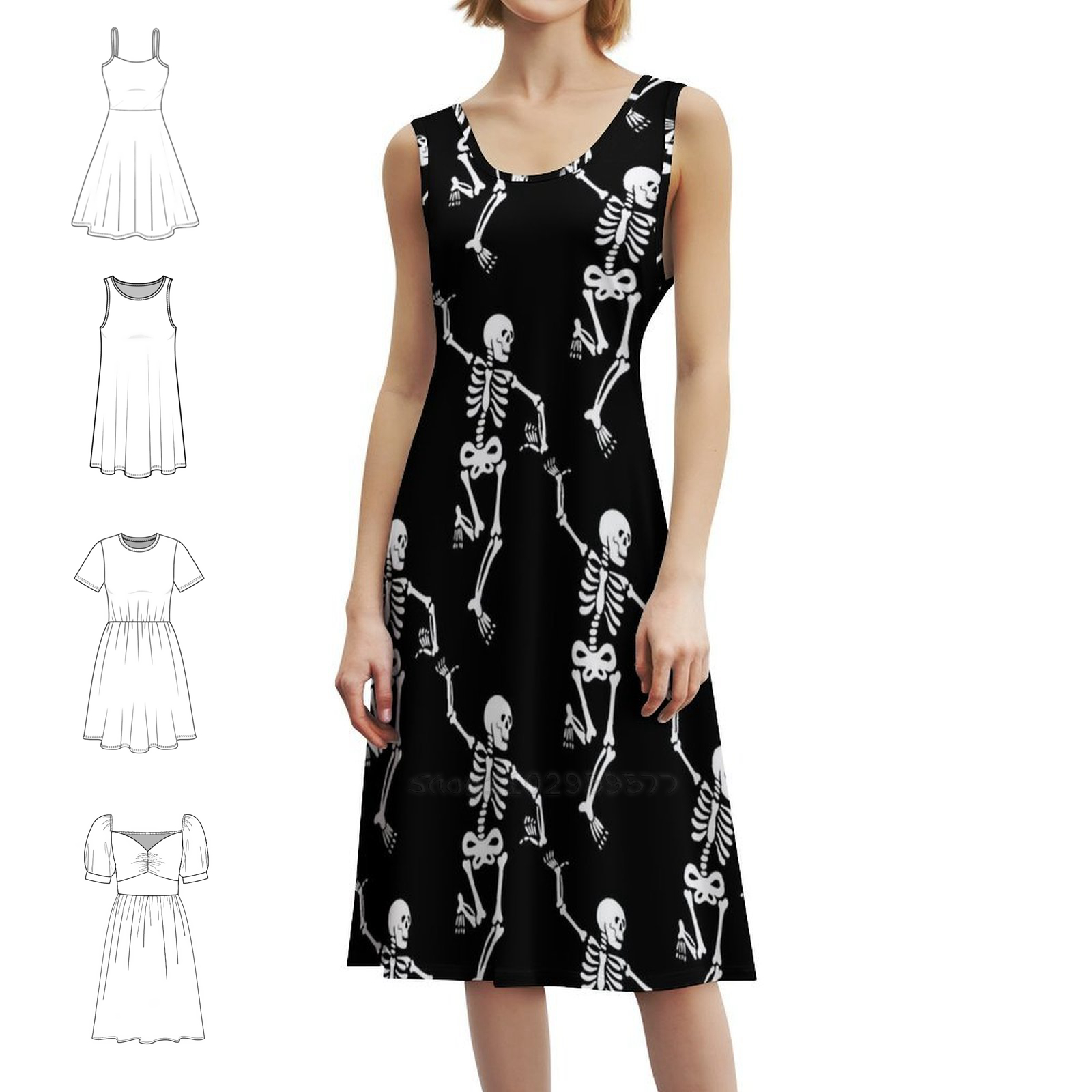 Halloween Dancing Skeletons Pa - Summer Clothing Patterns recension och pris