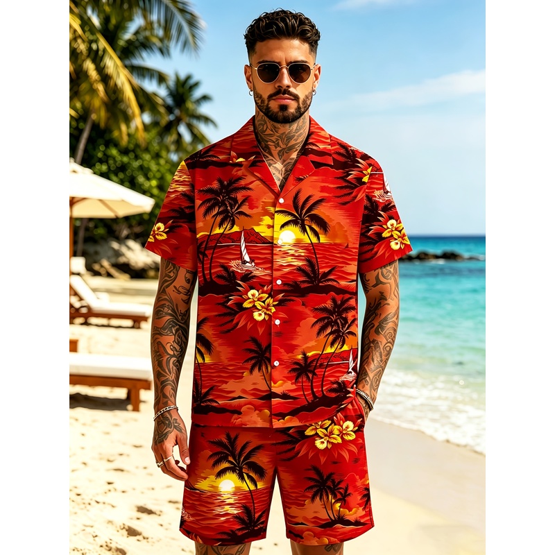 Men's Hawaiian Party Shirt and - Beach Shirt Hawaiian recension och pris