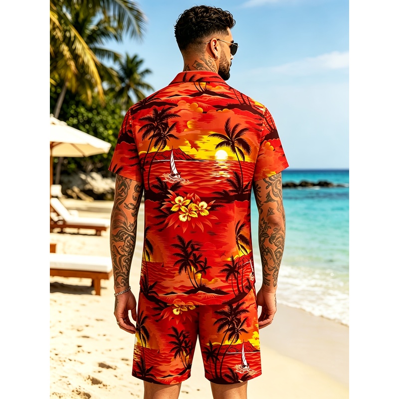 Men's Hawaiian Party Shirt and - Beach Shirt Hawaiian recension och pris