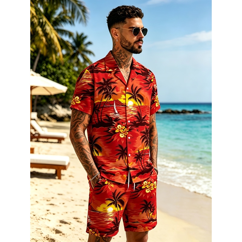Men's Hawaiian Party Shirt and - Beach Shirt Hawaiian recension och pris