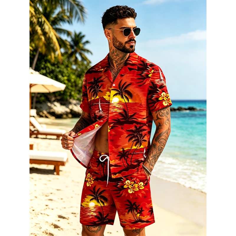Men's Hawaiian Party Shirt and - Beach Shirt Hawaiian recension och pris