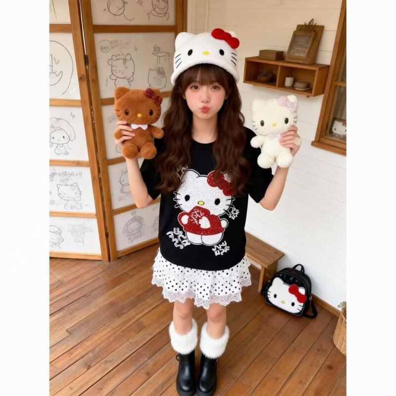 Cute Short-Sleeved Hello Kitty - Summer Clothing Line recension och pris