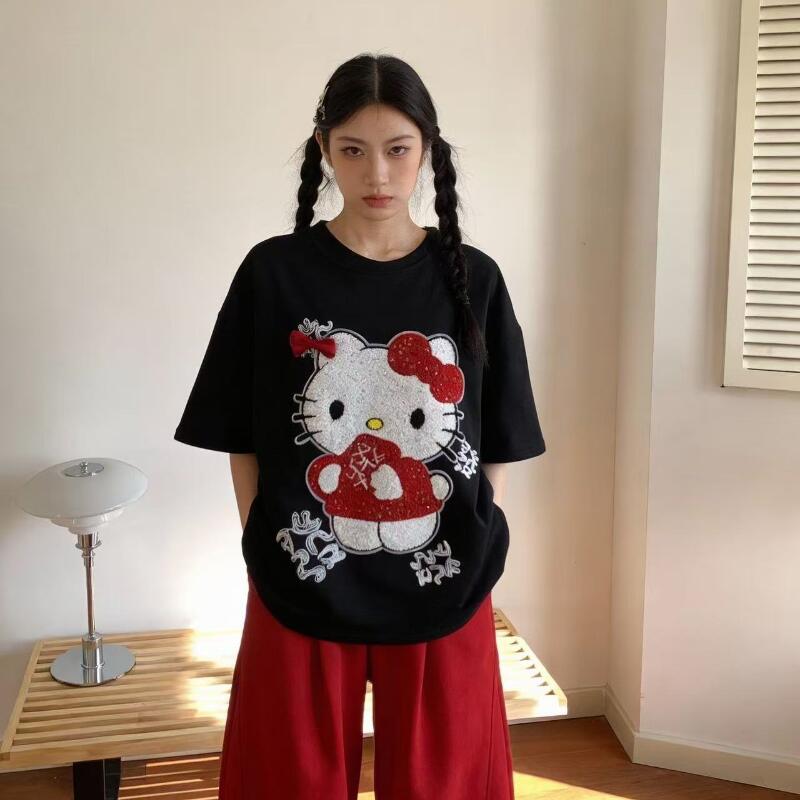 Cute Short-Sleeved Hello Kitty - Summer Clothing Line recension och pris