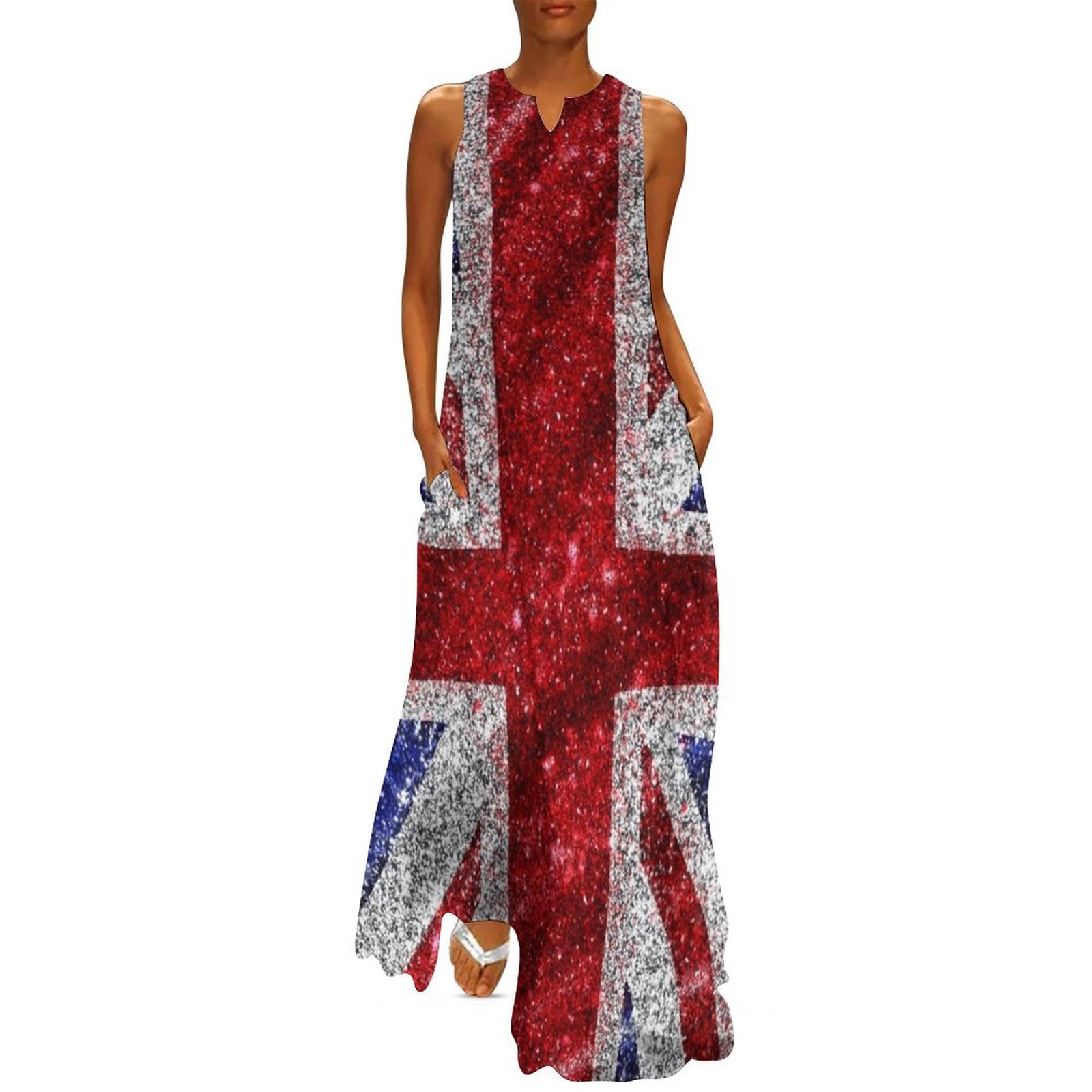 Faux Glitter Union Jack Flag U - Summer Clothing Women Uk recension och pris
