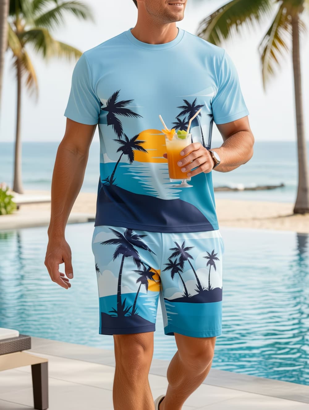 2026 Men's 2 Piece Set Hawaiia - Beach Shirt Hawaiian recension och pris