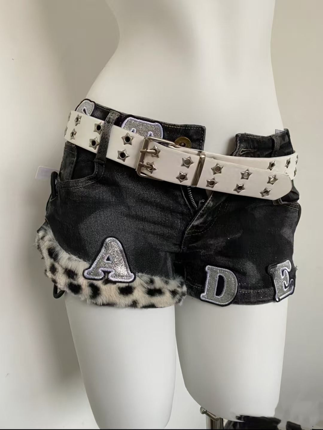 Y2k Embroidered Patch Denim Sh - Summer Clothing Y2K recension och pris