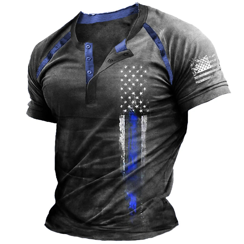 Funny 3D American Flag Print M - Summer Clothing Line recension och pris