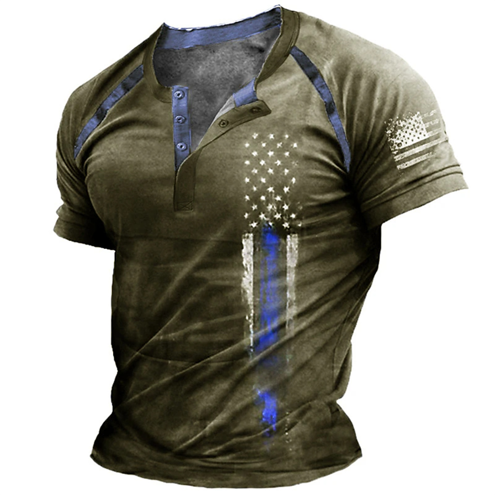 Funny 3D American Flag Print M - Summer Clothing Line recension och pris