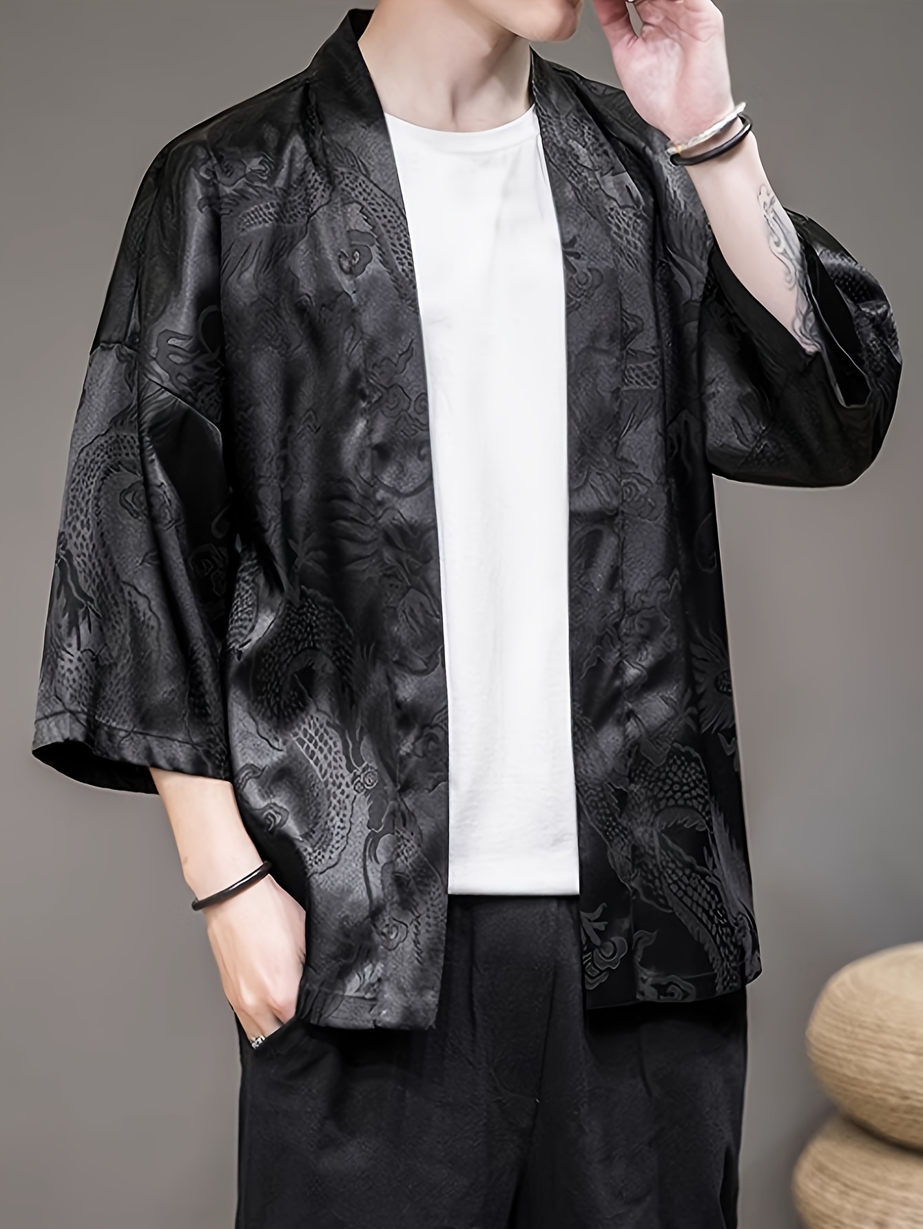 2026 Summer Men's Kimono 3D Pr - Summer Clothing Shops recension och pris