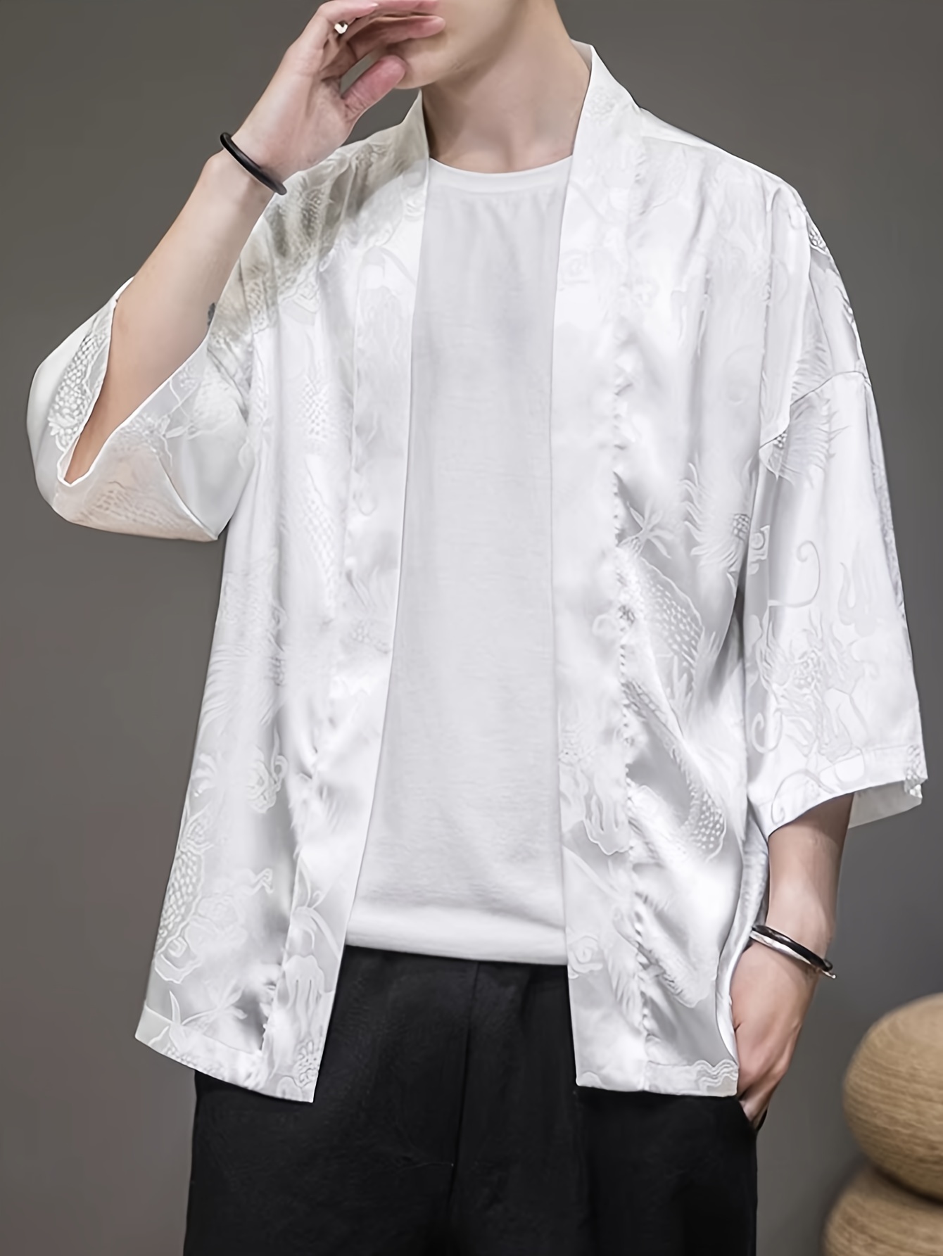 2026 Summer Men's Kimono 3D Pr - Summer Clothing Shops recension och pris