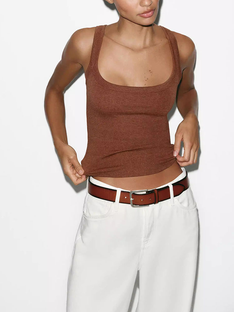 Slim Fit Sleeveless round Neck - Summer Clothing Options recension och pris