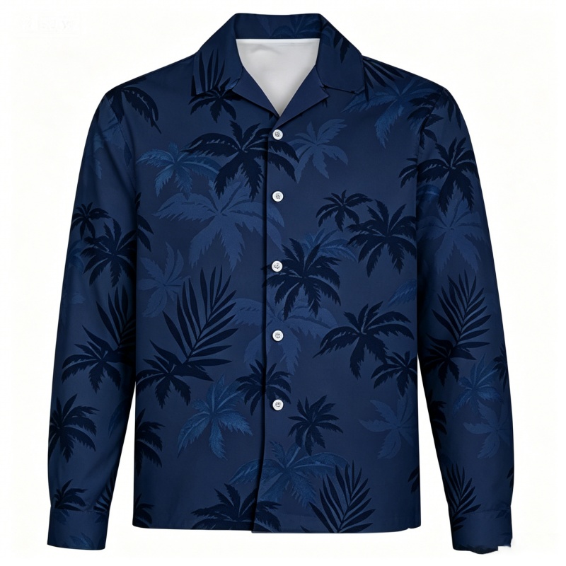 Mens Beach Vacation Long Sleev - Beach Shirt Hawaiian recension och pris