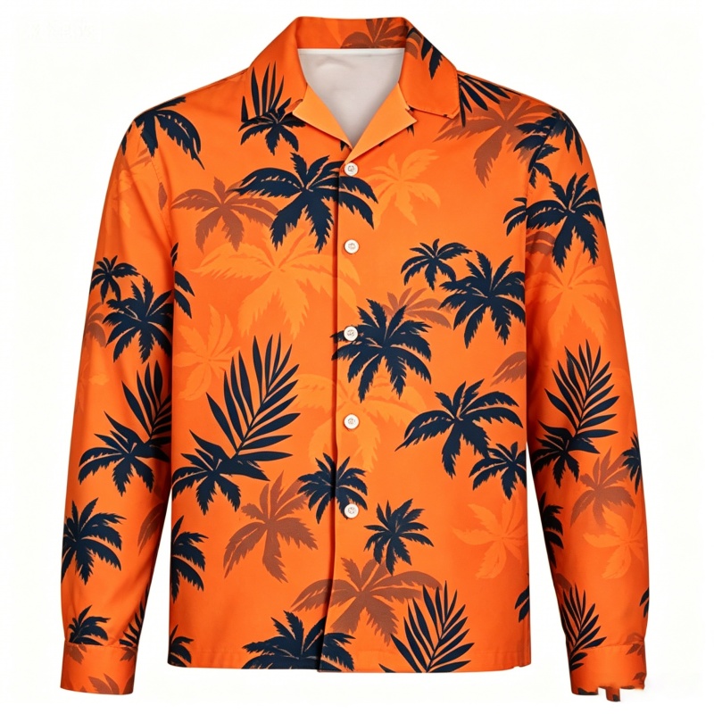 Mens Beach Vacation Long Sleev - Beach Shirt Hawaiian recension och pris