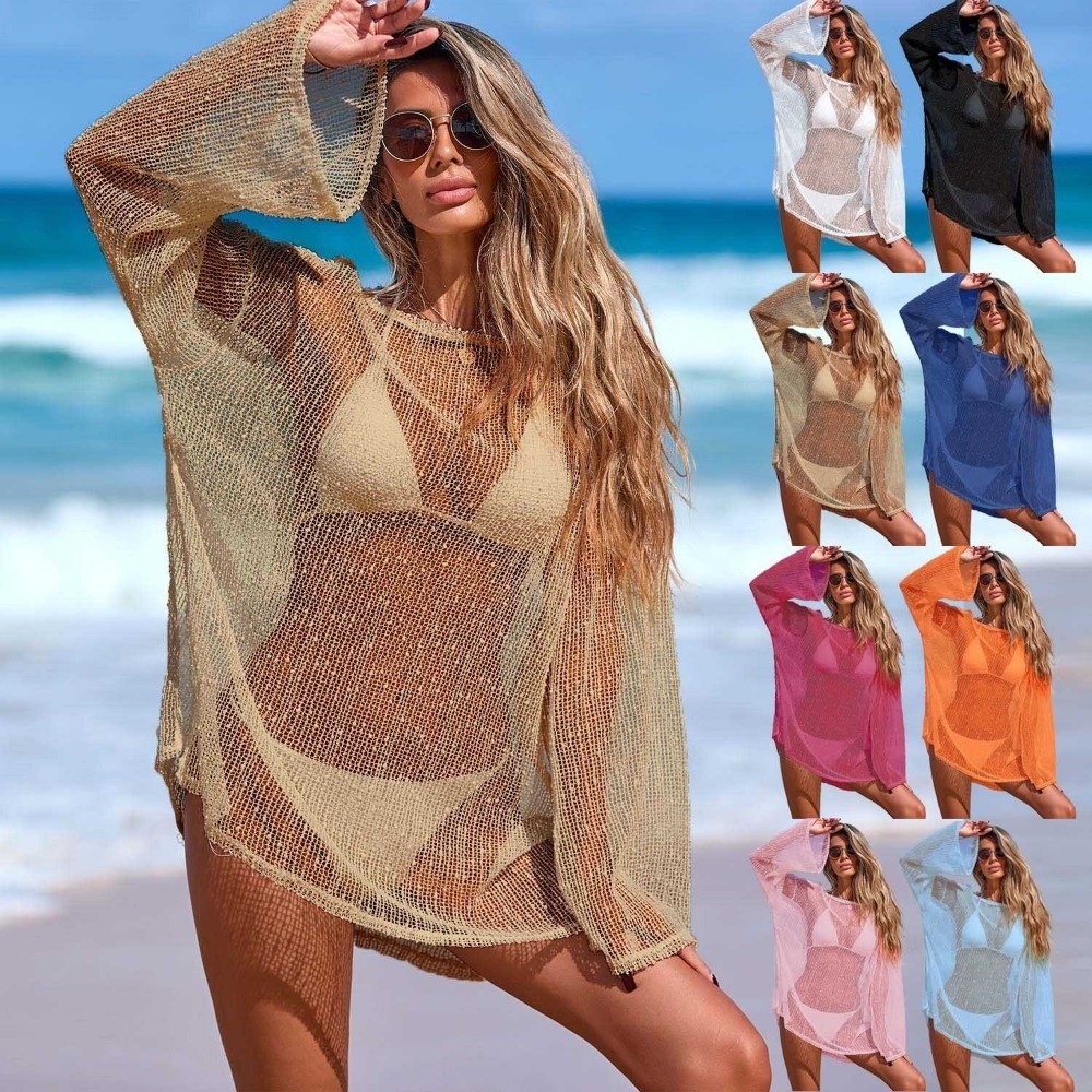 Women's Fashion Sheer Beach Dr - Swim Cover Up Mesh recension och pris