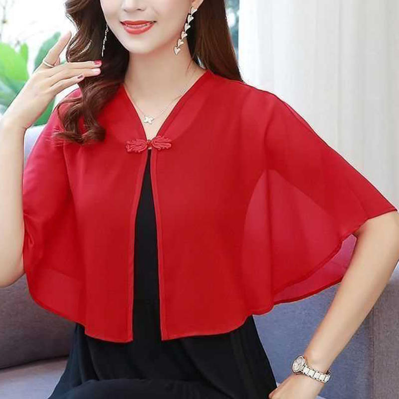 Spring Chiffon Short Outer Wea - Summer Clothing Accessories recension och pris
