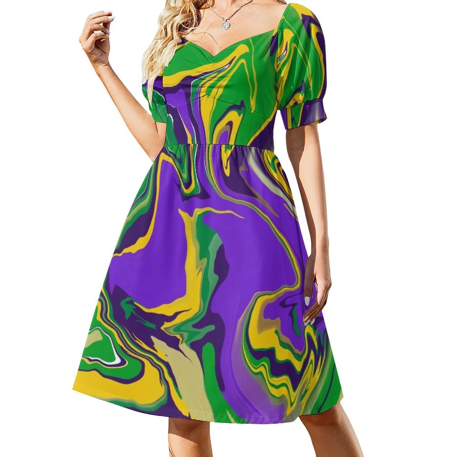 Mardi Gras Marble Swirl Patter - Summer Clothing Patterns recension och pris