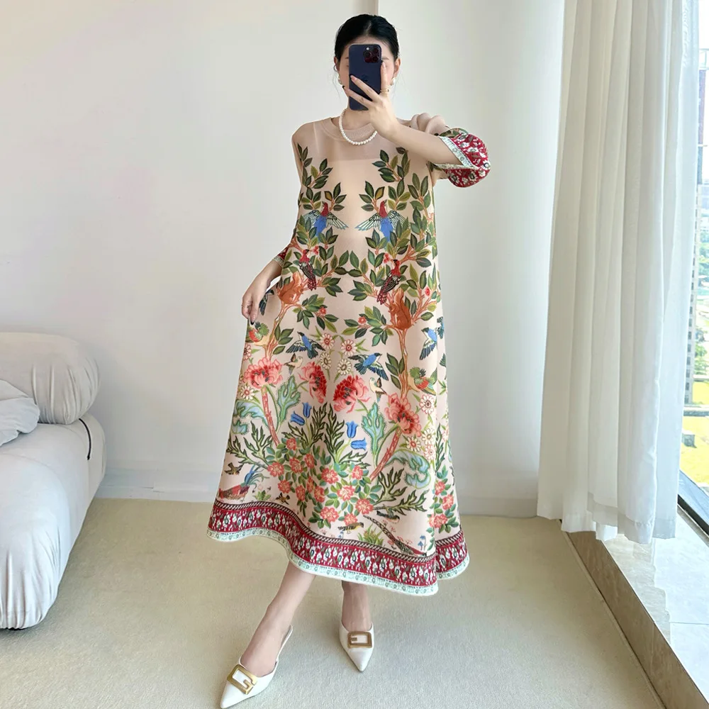 Miyake Vintage Print Dress Sev - Summer Clothing Essentials Women recension och pris