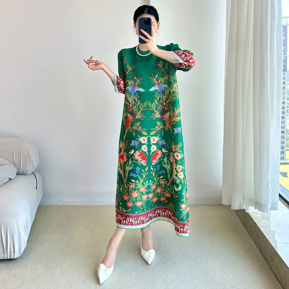 Miyake Vintage Print Dress Sev - Summer Clothing Essentials Women recension och pris