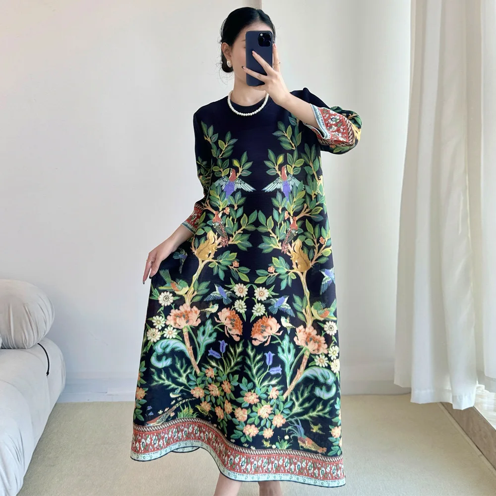 Miyake Vintage Print Dress Sev - Summer Clothing Essentials Women recension och pris