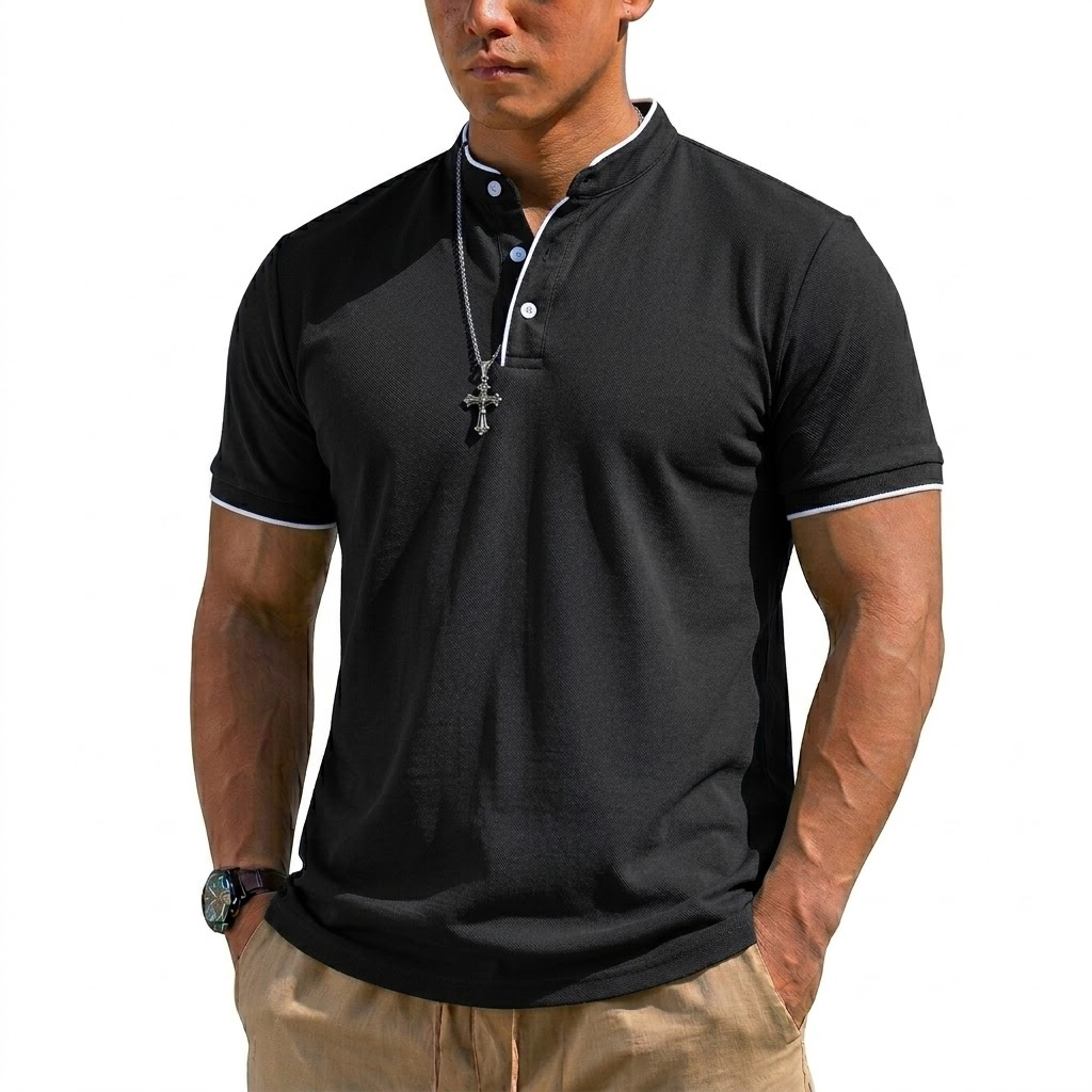 Summer Short Sleeve Henley Shi - Summer Clothing Line recension och pris