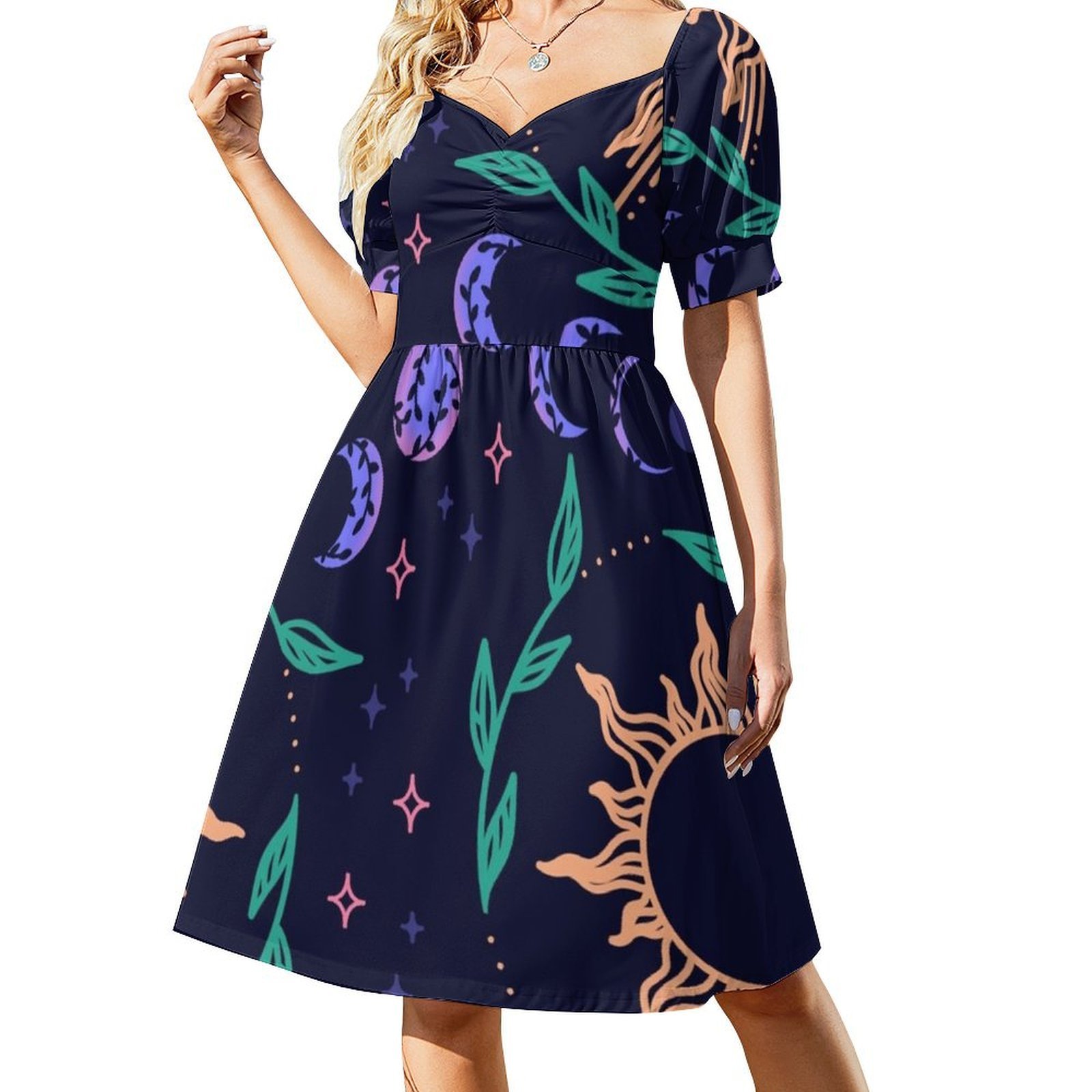 Seamless Moon Phases Sun Stars - Summer Clothing Patterns recension och pris