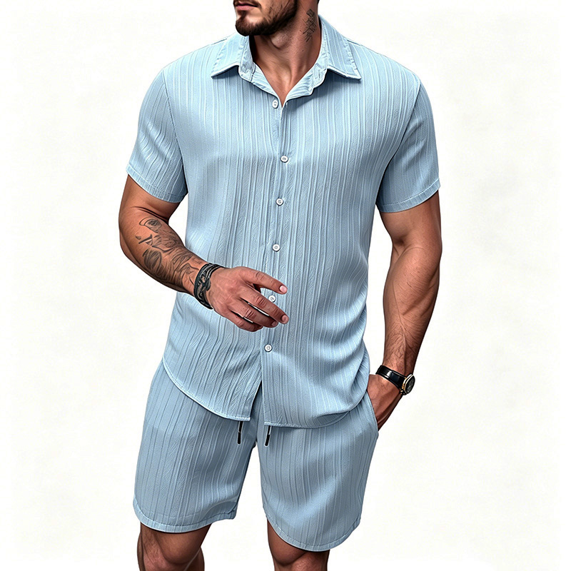2026 New Men Vertical Wrinkle  - Summer Clothing Line recension och pris