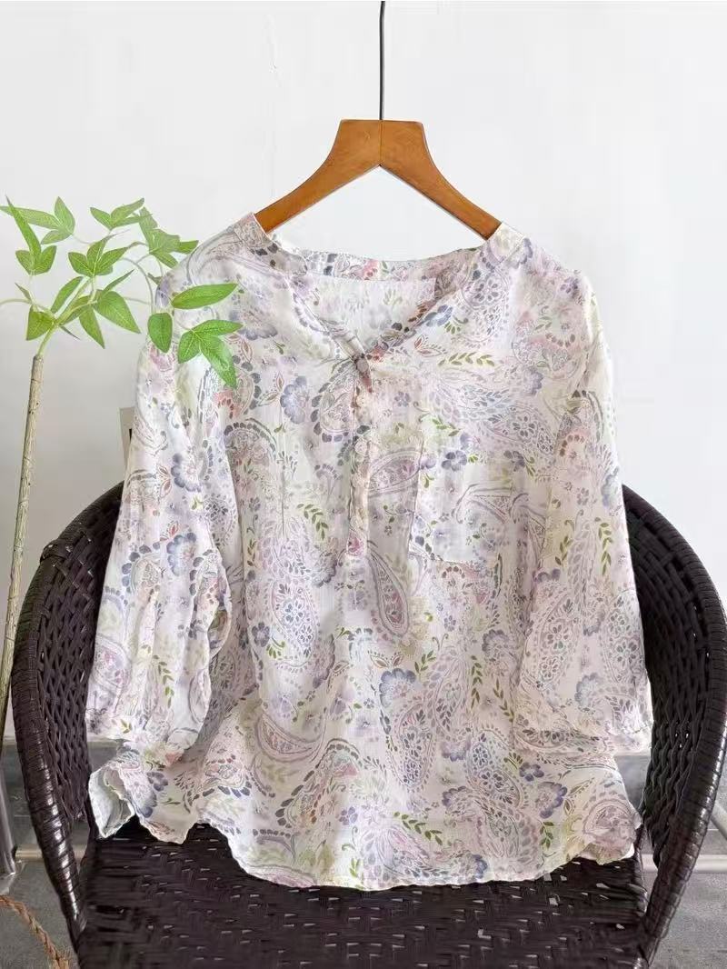 100% Ramie shirts for women su - Summer Clothing Japan recension och pris