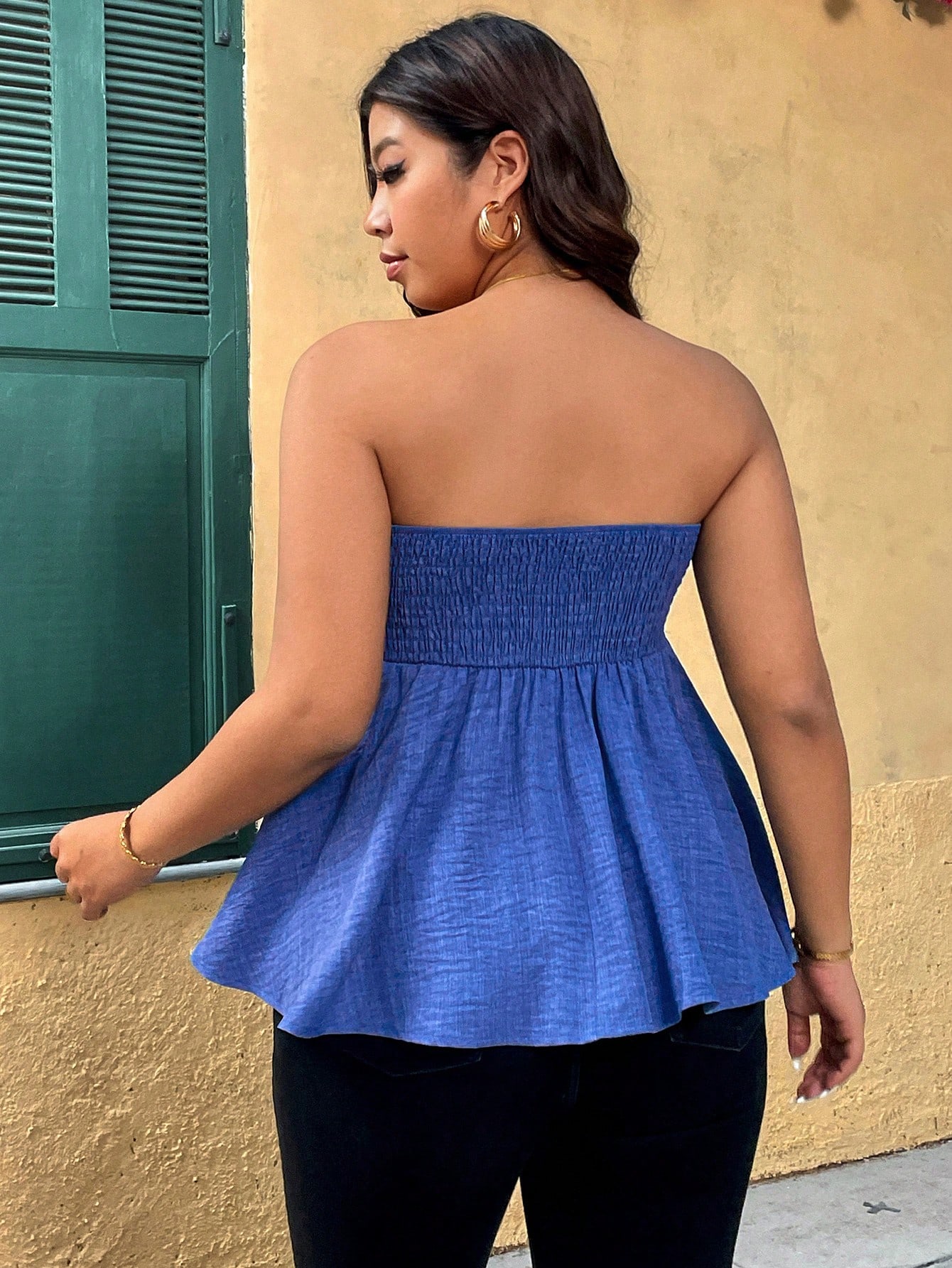 plus Size Women's Strapless Ru - Summer Clothing For Plus Size Women recension och pris