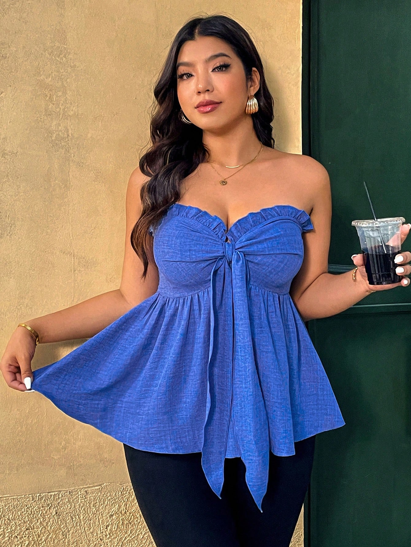 plus Size Women's Strapless Ru - Summer Clothing For Plus Size Women recension och pris